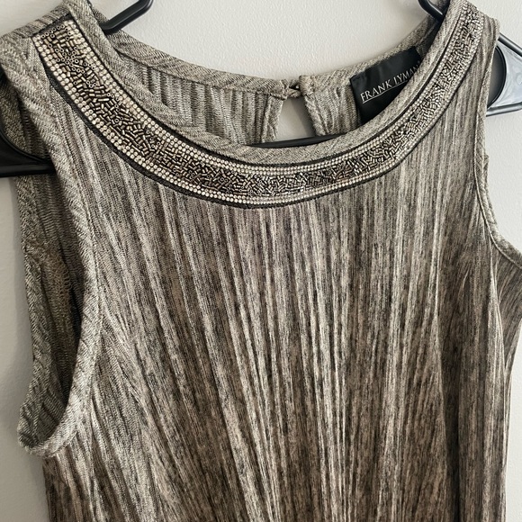 Frank Lyman Beaded Open Shoulder Long Sleeve Top - Picture 2 of 5